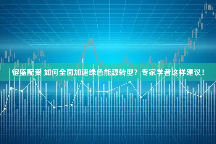 镕盛配资 如何全面加速绿色能源转型？专家学者这样建议！